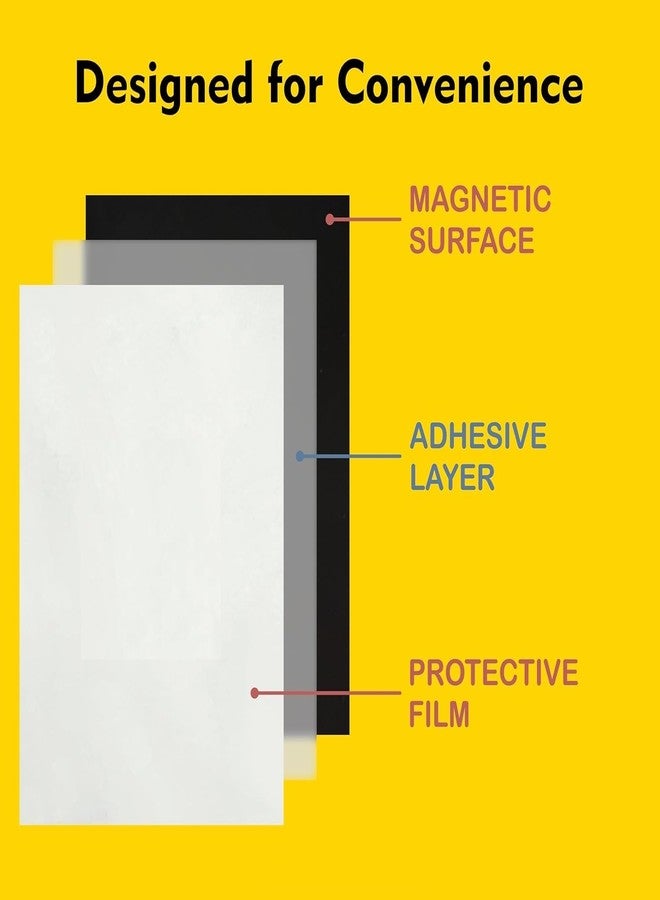 BerryBox Pack of 4 Magnetic Sheets with Adhesive, Magnetic Sheet for Fridge Magnets, 0.7mm Adhesive Magnet Sheet for Crafts, Peel & Stick Magnet Sheet for Fridge, 6 inches x 8 inches (4 Sheets) - Image 4